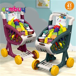 CB898705 CB898706 - Basket fruit pretend play kids music supermarket trolley toy